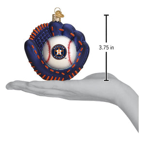 Astros Baseball Mitt Christmas Ornament