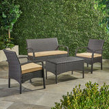 Four Piece Cordoba Outdoor Chat Set by Christopher Knight Home