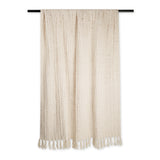 DII Chenille Luxury Tassel Throw Cream