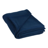 DII Fleece Blanket, Twin, 60x96", Dark Blue