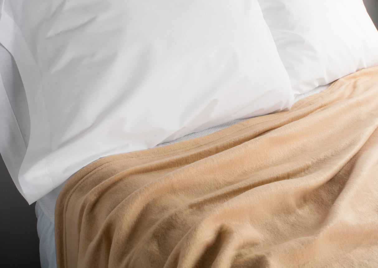 DII Fleece Blanket, King, 108x90", Tan
