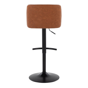 Toriano - Contemporary Adjustable Bar Stool With Rounded T Footrest (Set of 2)