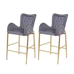 Fabric Counter Height Bar Stools (Set of 2)