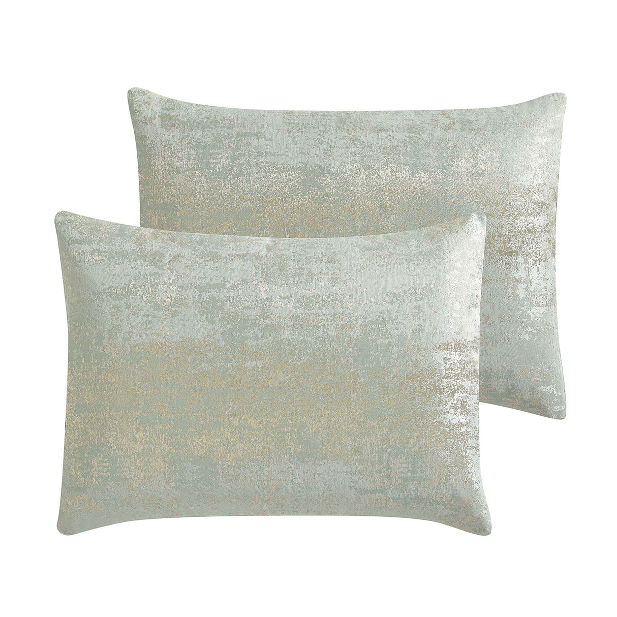 Vesta Gold Satin Circle-Quilted 7-Piece Comforter Set