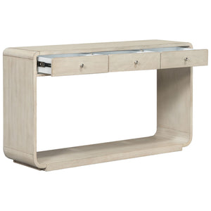onsole Table With 3 Drawers And Display Shelf