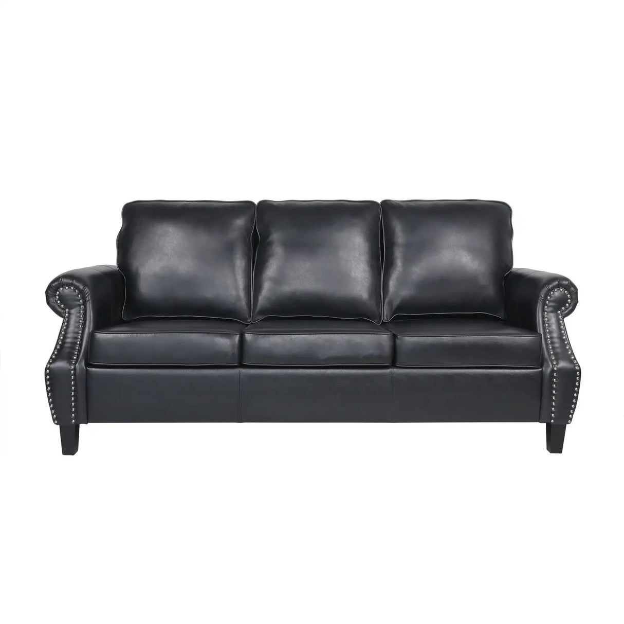 Contemporary 3 Seater Sofa With Nailhead Trim