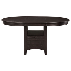 Lavon Oval 60-inch Wood Extension Leaf Dining Table Espresso