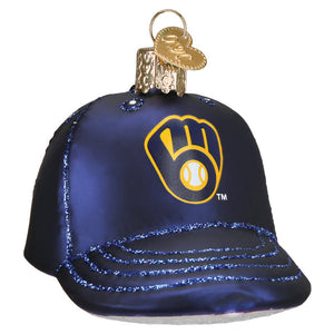 Brewers Baseball Cap Christmas Ornament