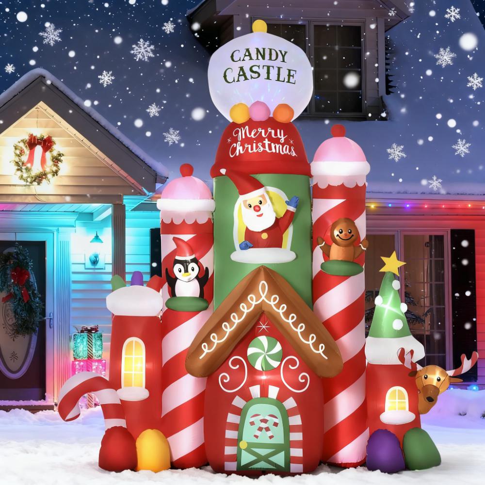 10ft Christmas Inflatables Candy Castle