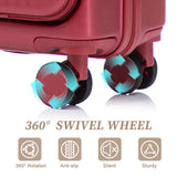 14'/20' 2 pcs ABS Spinner Wheel Luggage Set with Combination Lock and Front Opening Design