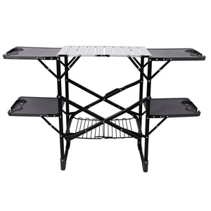 Folding Camping Kitchen Table - Portable Outdoor Cooking Station