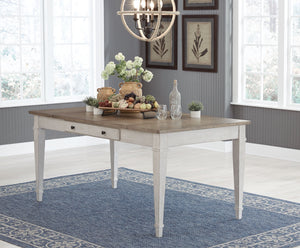 Skempton - RECT DRM Table w/Storage - White