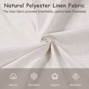 Queen Size Bed Frame With Linen Upholstery