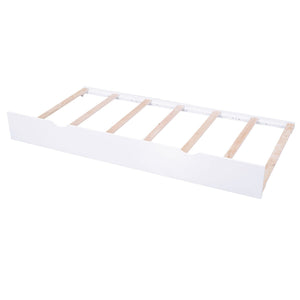 Storage Platform Bed With Pull Out Shelves And Trundle
