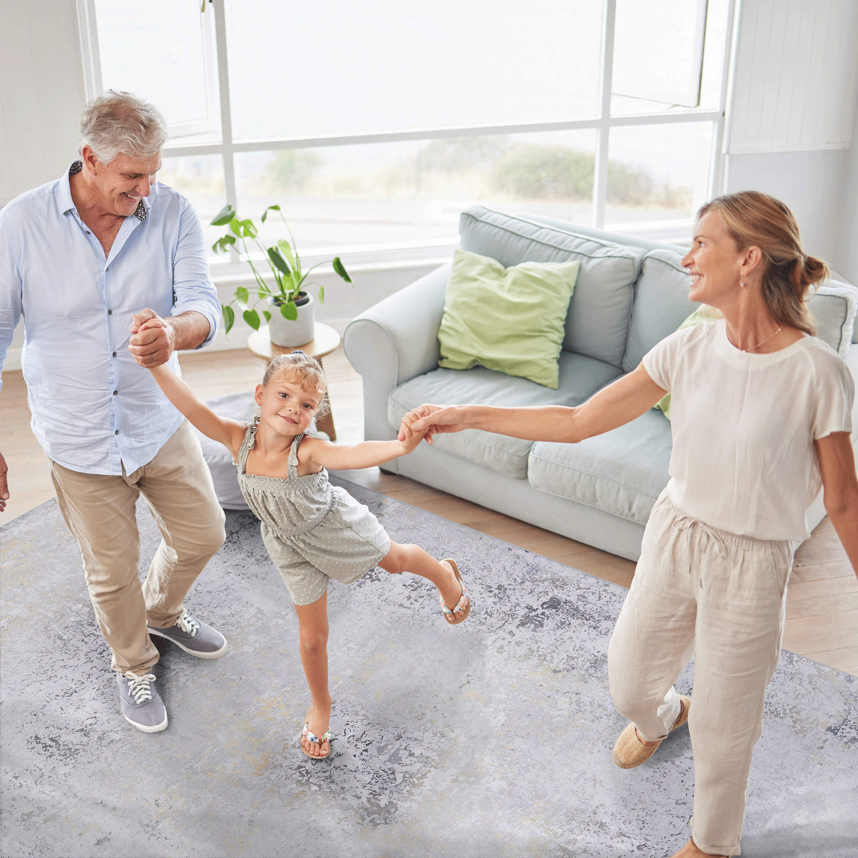 Naar Washable Area Rugs, Low-Pile, Non-Slip, Non-Shedding, Foldable, Kid & Pet Friendly