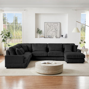 Oversized Sectional Sofa U - Shaped Sofa Couch Modern Sofa Upholstered In Soft With A Chaise Lounge For Living Room