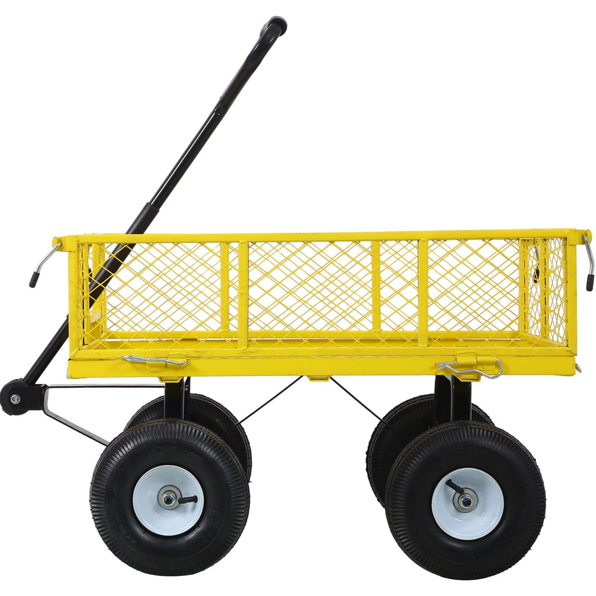 Heavy Duty Steel Garden Cart With Mesh Sides