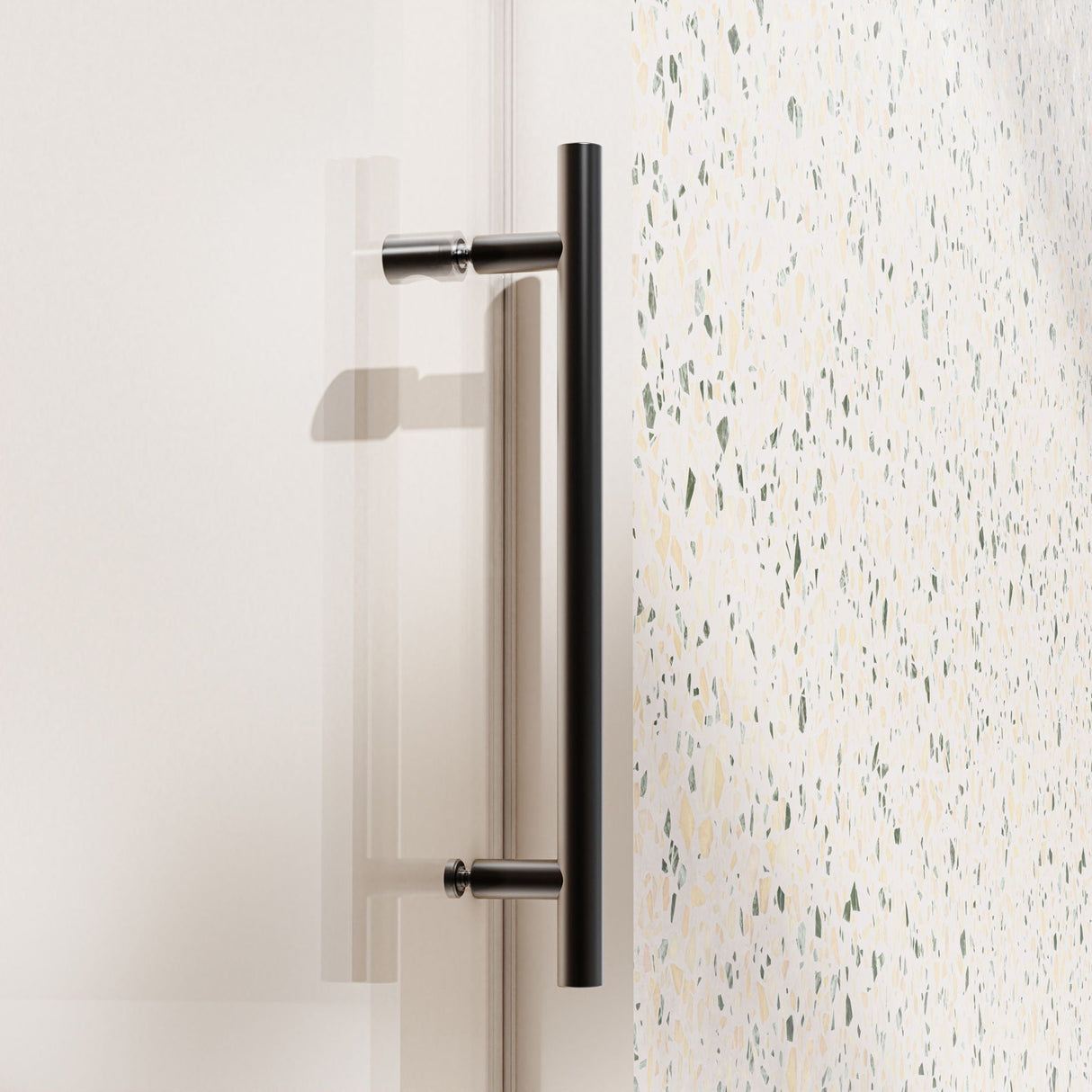 Frameless, Single Sliding Soft Close Shower Doors, 5/16" Sgcc Tempered Glass
