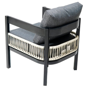 U_Style Multi-Person Outdoor Iron Sofa Set with Table