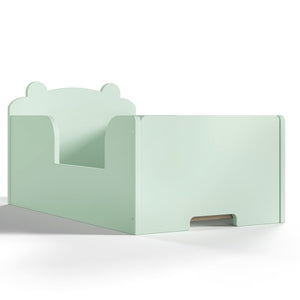 Toddler Floor Bed Frame, Bear Shape Cot Bed for Boys and Girls Ages 3-6