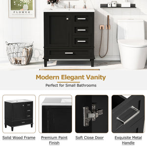 30" Bathroom Vanity with Sink Combo Set