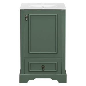 Bathroom Vanity With Sink, Soft Close Door, Adjustable U-Shaped Shelf