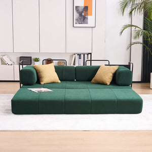 Folding Sofa Bed 78.5" Convertible Couch with 2 Pillows