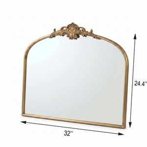 32''x24.4'' Baroque Vintage Arched Wall Mirror