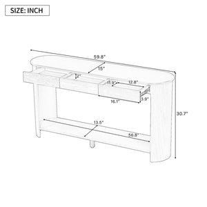 U_Style 59.8'' Modern Console Table