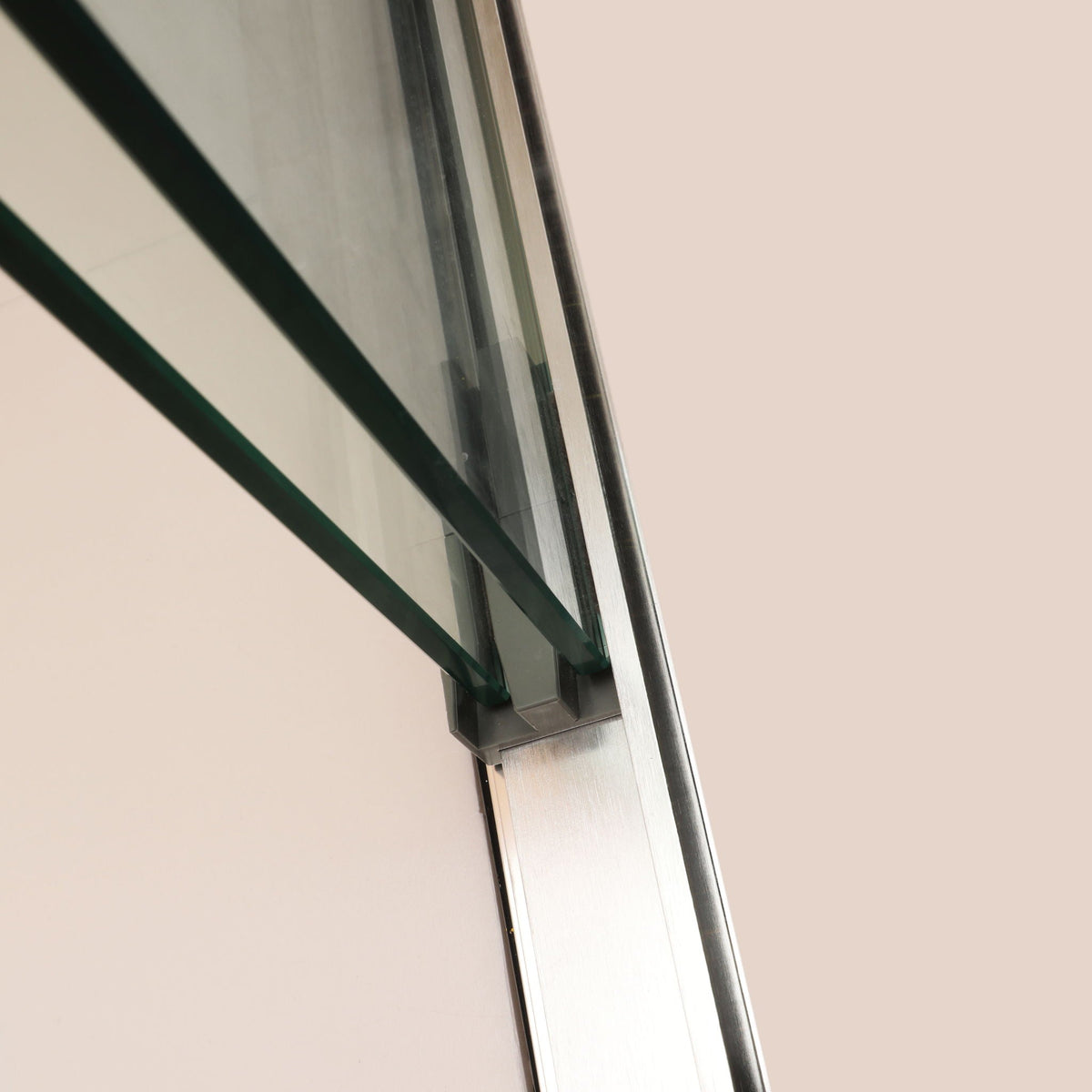 Modern Double Sliding Shower Enclosure with Tempered Glass - Pearl Silver, Gray, Black