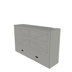 Full Murphy Bed With Storage Drawers, Charging Station, Foldable Panels, And Silent Swivel Wheels