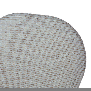 Outdoor Rattan And Aluminum Armless French Bistro Chairs (Set of 2) - Dark Gray