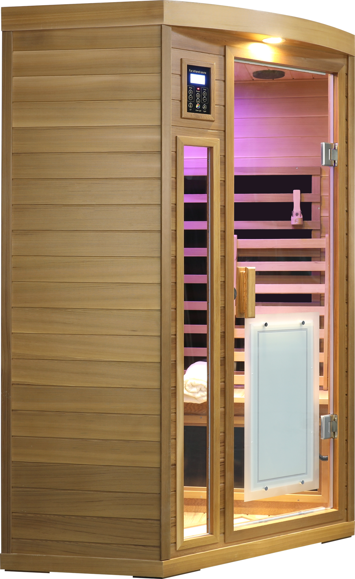 Low EMF Two person Far-infrared Red cedar Deluxe indoor pentagonal sauna room