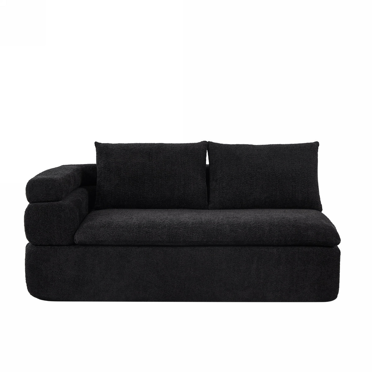 106" L-Shape Sectional Sofas (Black)