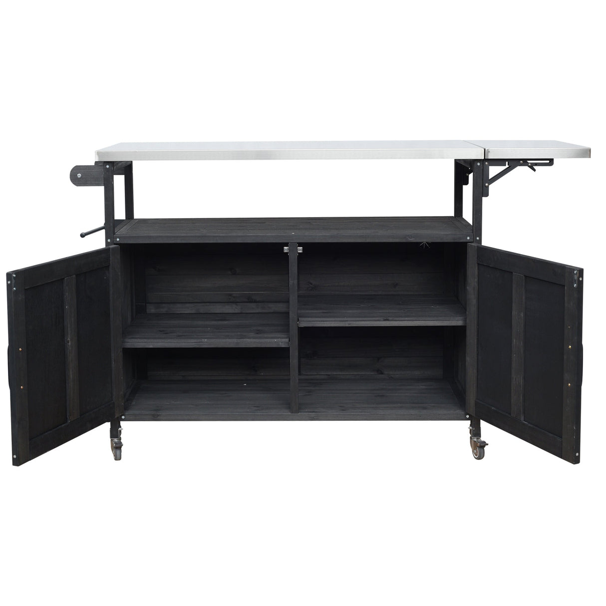 Foldable Outdoor Kitchen Island Patio Mobile Kitchen Cart