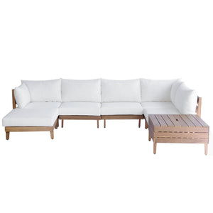 TOPMAX 8-Piece Acacia Wood Outdoor Patio Sofa Set