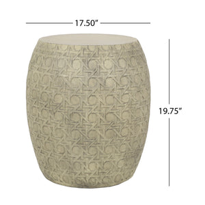 Outdoor Lightweight Concrete Side Table - Antique Yellow