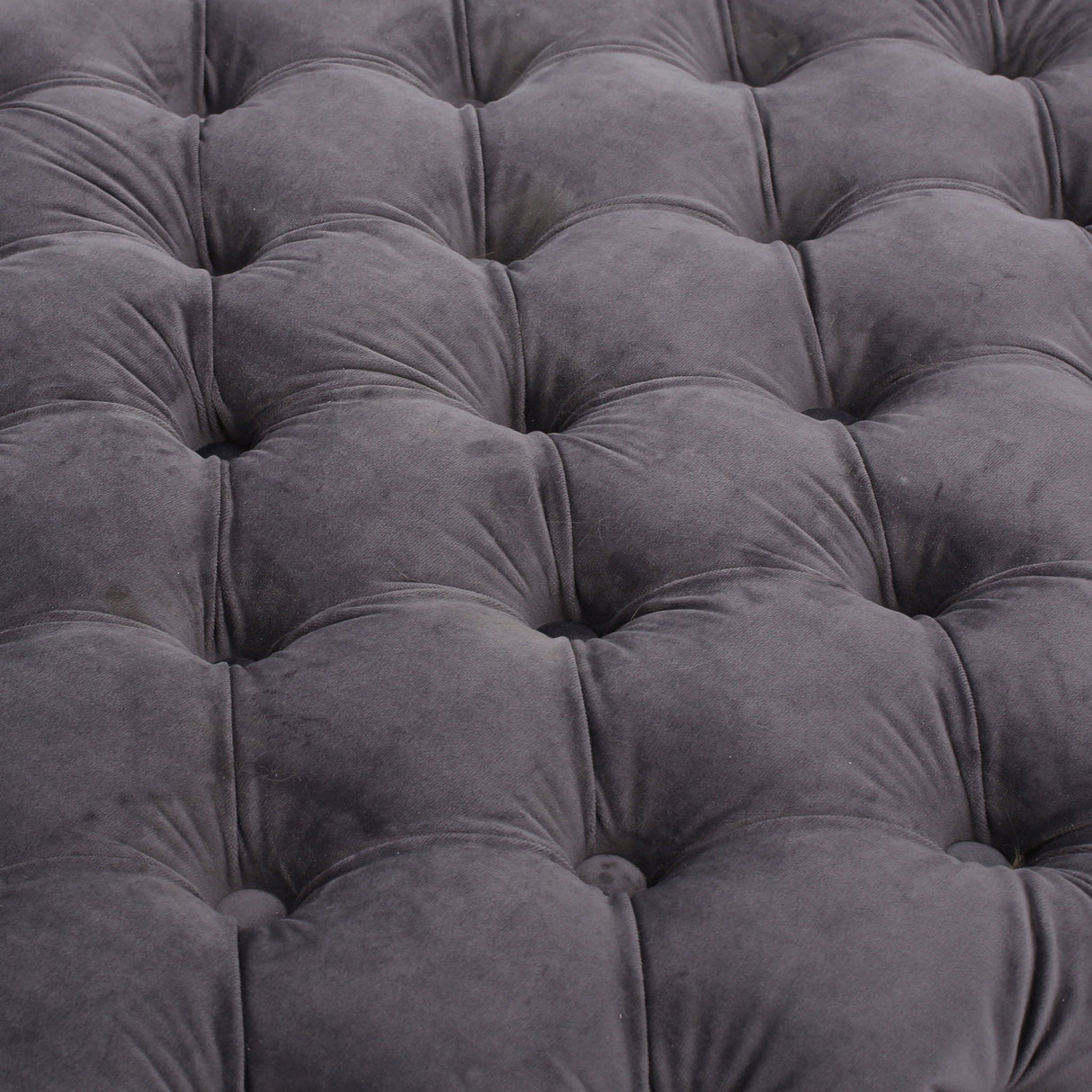 Modern Glam Ottoman With Upholstery And Button Tufted Design