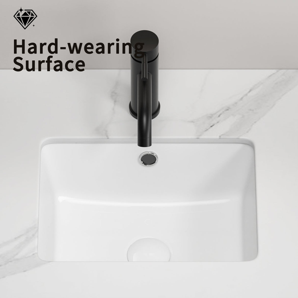 16 Inch Rectangle Undermount Bathroom Sink