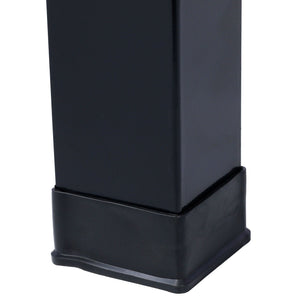 Elevated Mobile Raised Ergonomic Metal Planter Garden Bed With Wheels Powder Coated Steel - Black