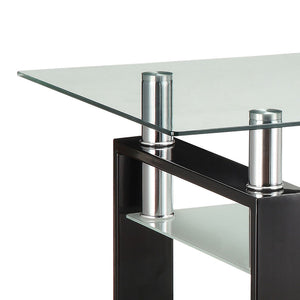 Moriah - 1 Shelf Rectangular Coffee Table - Black