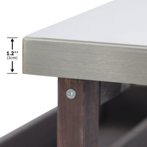 K&K Outdoor Kitchen Island, Rolling Bar Cart & Storage Cabinet