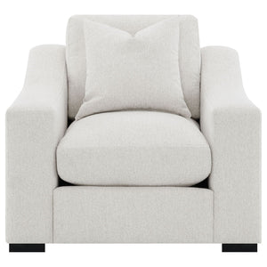 Ashlyn Fabric Upholstered Track Arm Accent Chair Sand