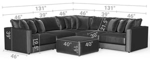 Remington - Modular Sofa And Cocktail Ottoman