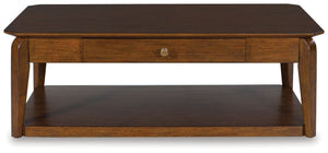 Trenmour - Rectangular Cocktail Table - Medium Brown