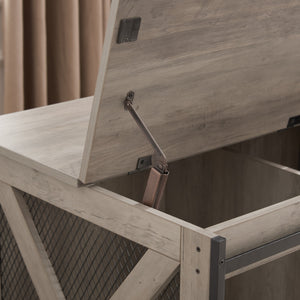 Farmhouse Dog Cage Crate Furniture with Sliding Barn Door