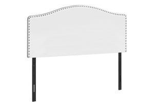 Queen Size Upholstered Bed Headboard - White, Transitional