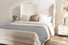 Harper upholstered bed, 54" headboard, ivory boucle