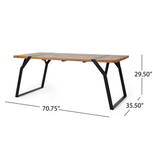 Zora - Dining Table Industrial & Iron Table - Black