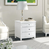 Dauphin 3-Drawer Accent End Table, Grey Cashmere Wood